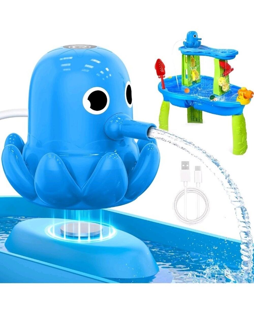 Water Table Pump, Rechargeable Battery Powered Continuous Flow Water Pump